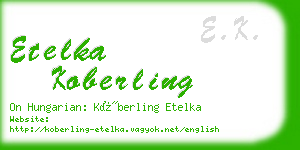 etelka koberling business card